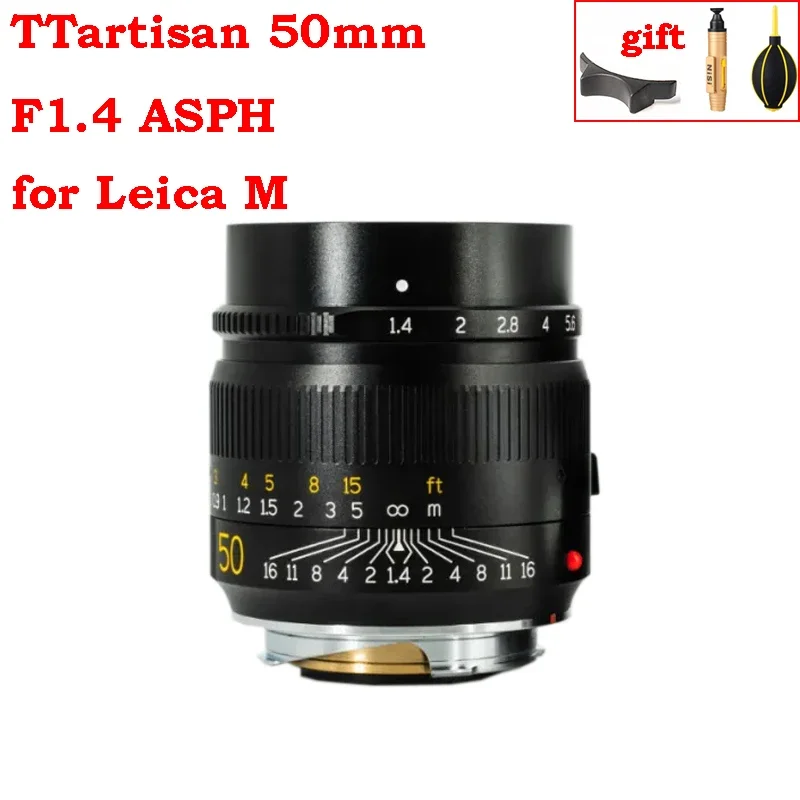 TTartisan M 50mm F1.4 ASPH Camera Lens for Leica M Mount Camera Large Aperture Lens MF Manual focus MF lens