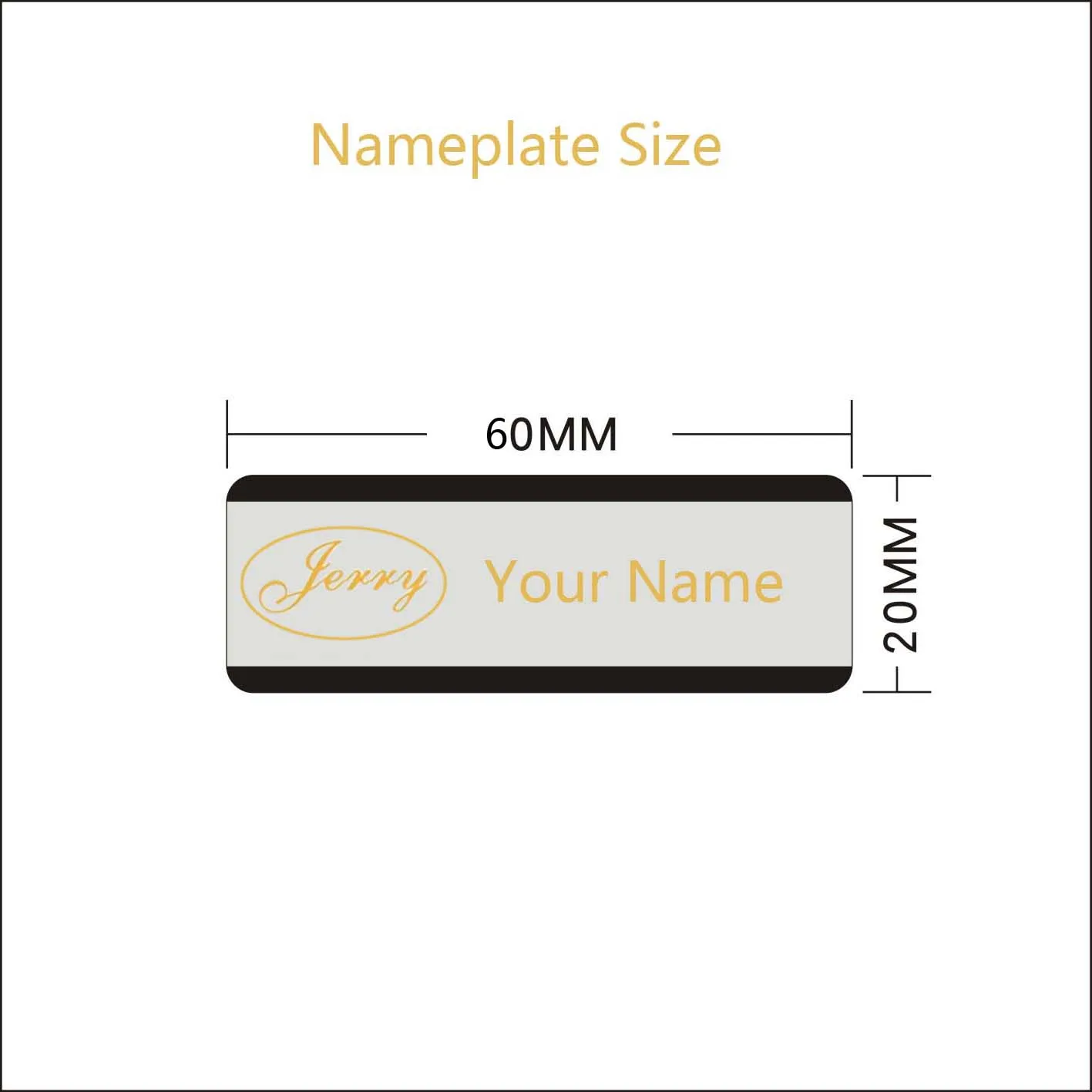 5pcs Blank 70*20MM Customizable Brooches Pin Personalized Engraved Your Text Logo Business ID Plate Steel Metal Tag  Name Badges