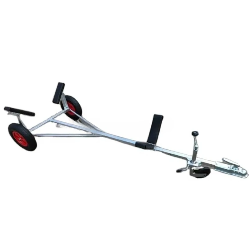 

Adjustable 3m galvanized boat trailer, single-axle fishing boat and canoe trailer with coupler