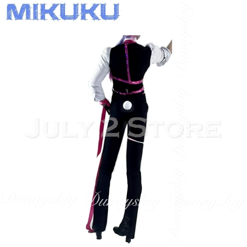 أرنب هول Genderswap أنيمي Mikuo الجنس يتحول تأثيري مع زائدة شعر مستعار أزرق وردي مع سترة بنطلون تأثيري حلي مليئة بالبدلة