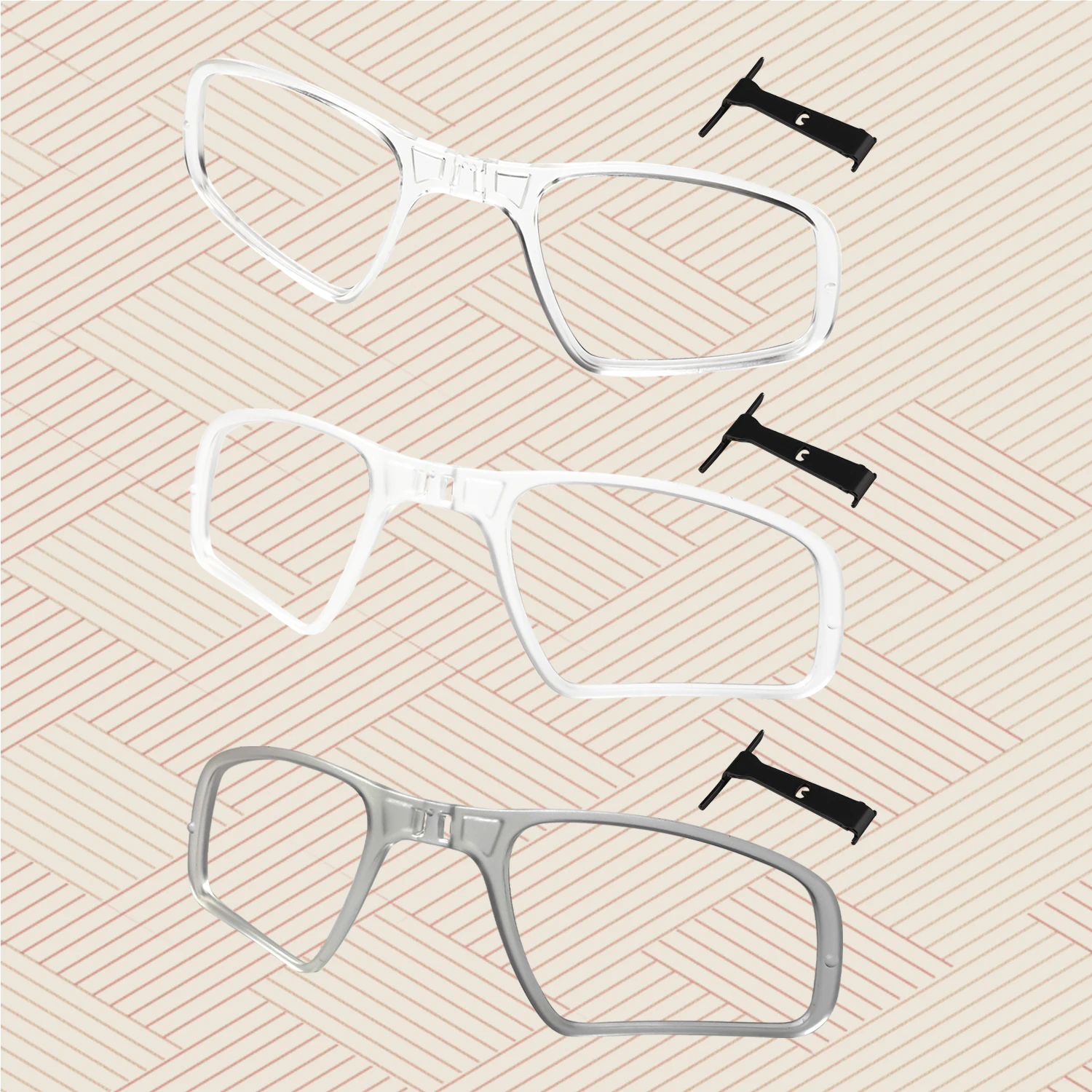 

Insert Clip-On Lens Carrier + Black Metal Nose Bridge Wicket for Oakley Sutro OO9406 OO9406A Sutro S OO9462 Sunglasses