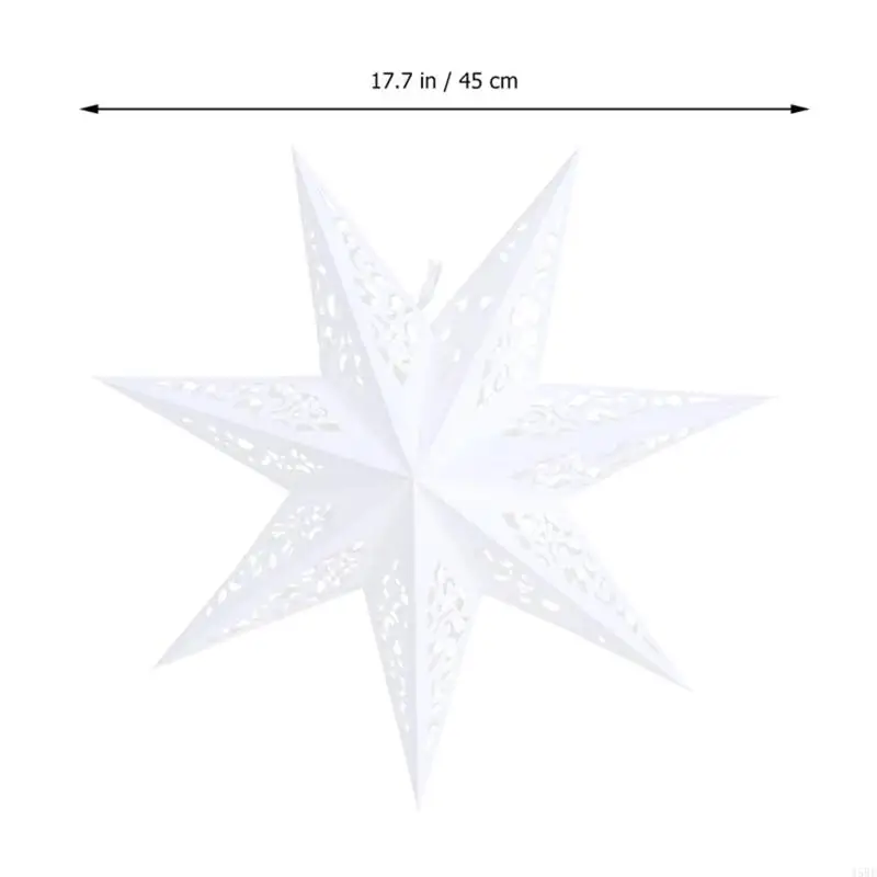 45be Hollow Out Eight Paper Led Lantern Star Night Light Lames