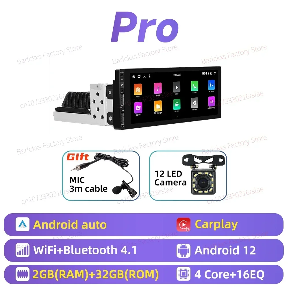CarPlay Android Autoradio 1 Din Head Unit voor Renault Twingo II 2007-2016 Autoradio met Navigatie BT Multimedia - afbeelding 1