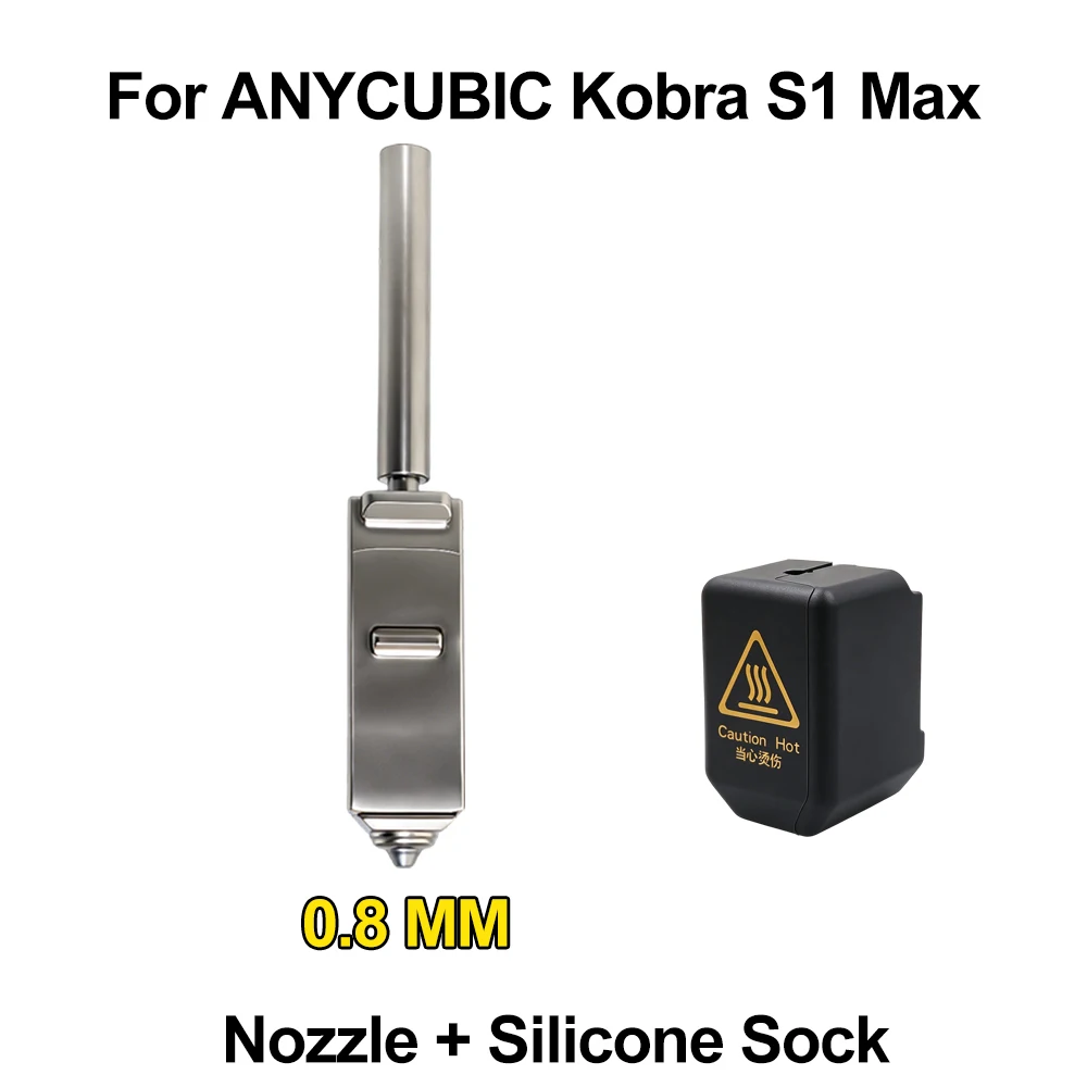 Upgrade-Bimetall-Düse für Anycubic S1 Max/Combo Druckkopf-Baugruppe mit Silikonsocke für Anycubic Kobra S1 Max Combo Teile