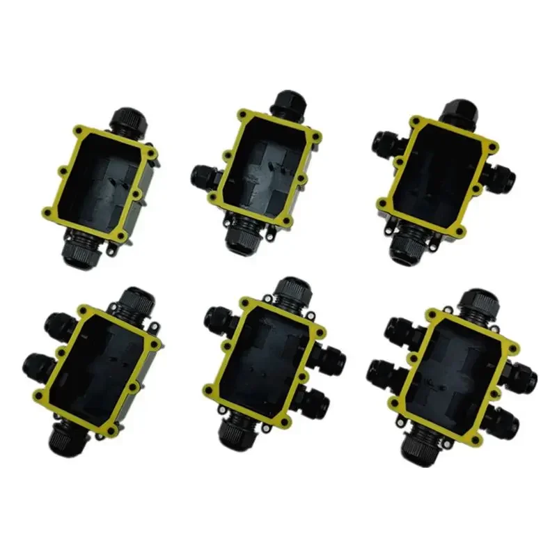 Junction Box IP68 Waterproof UV Sunproof Outdoor Multiple ways Plastic Electrical Junction Box Case Cable Wire Connector Protect