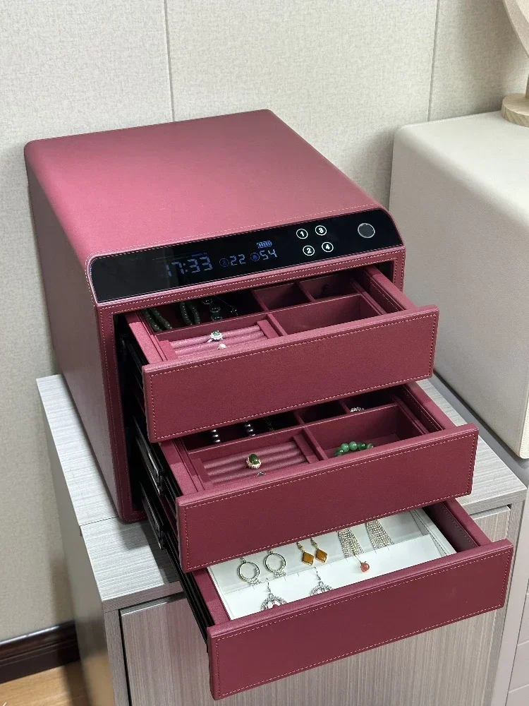 درج منزلي صغير ببصمة الإصبع وكلمة المرور آمن بأربع طبقات للذكاء المكتبي #2