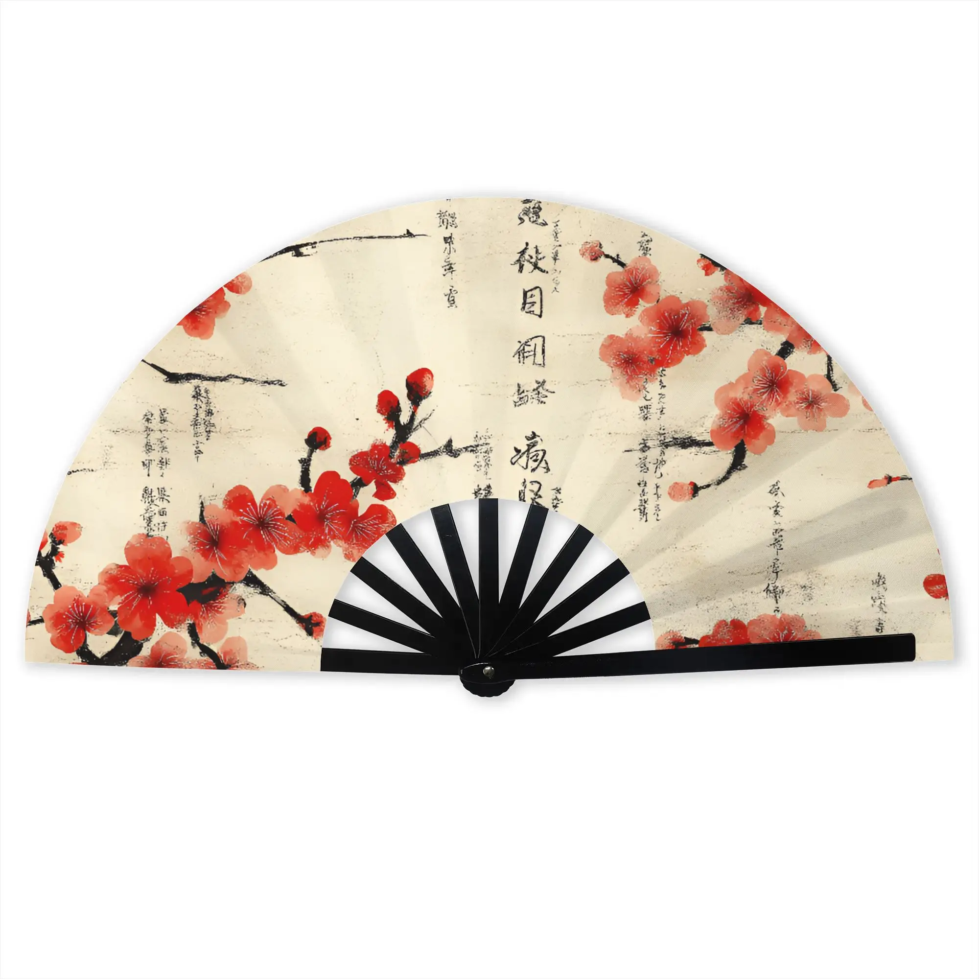 Customized Ancient Poetry  Portable Pocket Fan Outdoor  Polyester Folding Fan Chinese Dance Handheld Cooling Fans