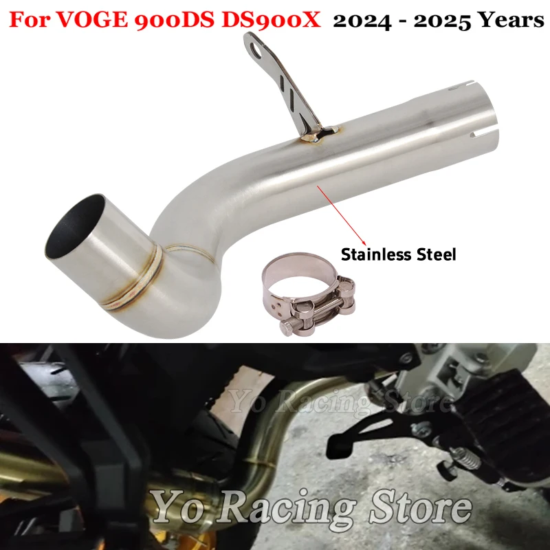 

Slip On For VOGE 900DS 900 DS DS900X DS900 X 2024 2025 Motorcycle Exhaust Escape Middle Link Pipe Connect Original Muffler Moto