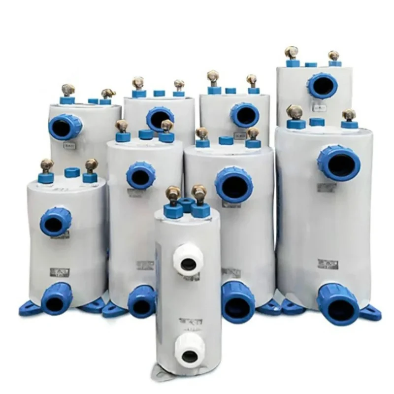 

2HP испаритель из чистого титана, холодильник для пресной воды в морской воде, титановый пистолет, холодильник для пруда для морепродуктов и рыбы, титановый корпус.