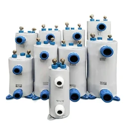 2HP pure titanium evaporator, seawater fresh water refrigerator titanium gun, seafood fish pond refrigerator titanium barrel.