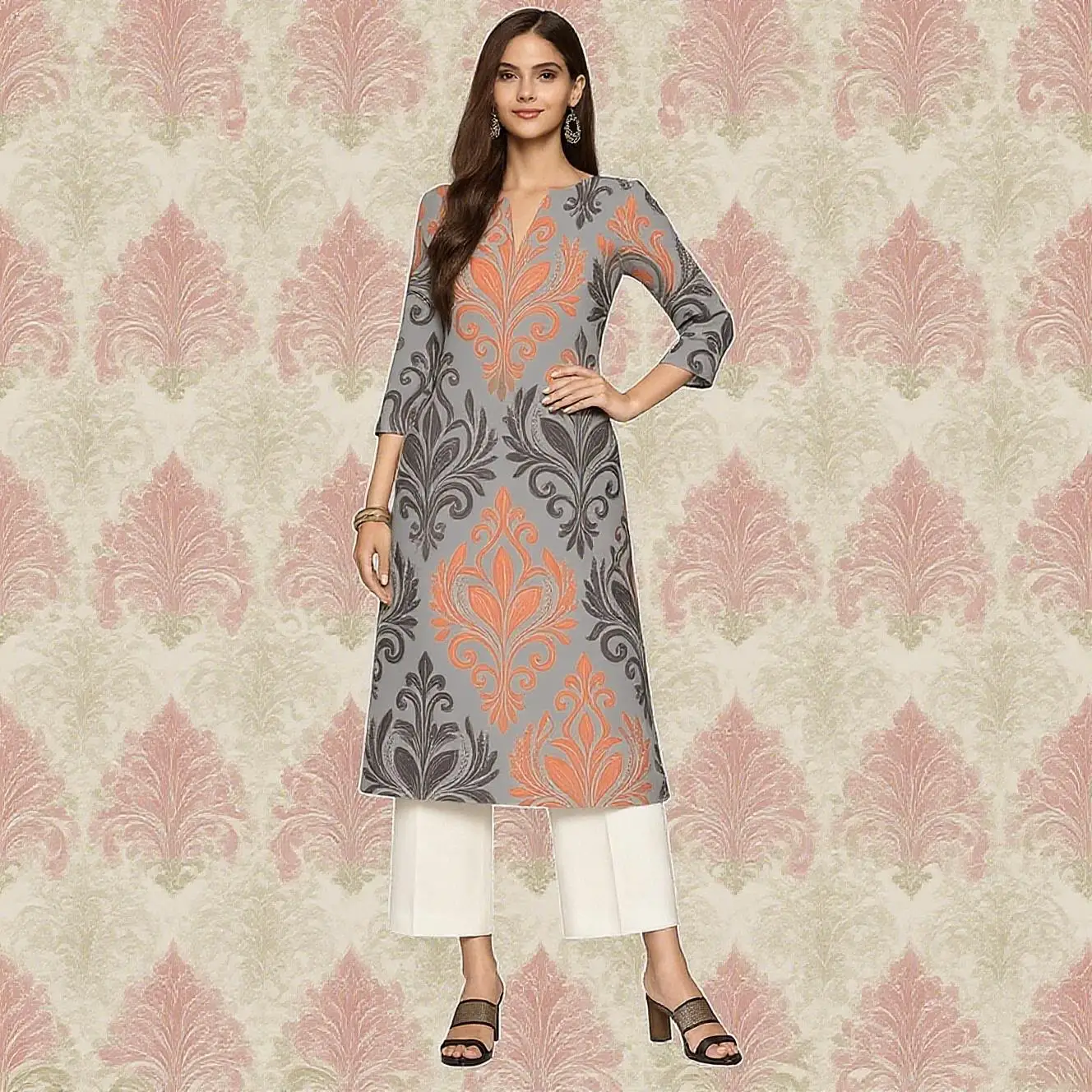 فستان نسائي كورت مسلم عصري مع أنبوب مستقيم تصميم كاجوال على الطراز الوطني أنماط عطلة مختلفة كورديش كليدر #3