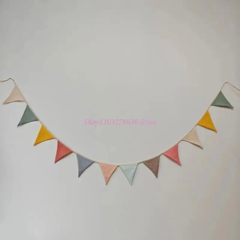 R6FD Bunting Flag Baby Garland Hanging Flag Baby Boys Girls Photograph Props