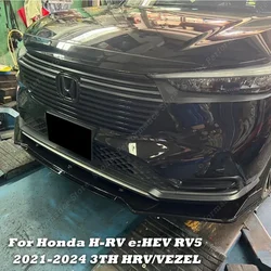 Car Front Bumper Lip Splitter Canard Diffuser Spoiler Body Kits for Honda H-RV E:HEV RV5 2021-2024 3TH HRV/VEZEL Accessories