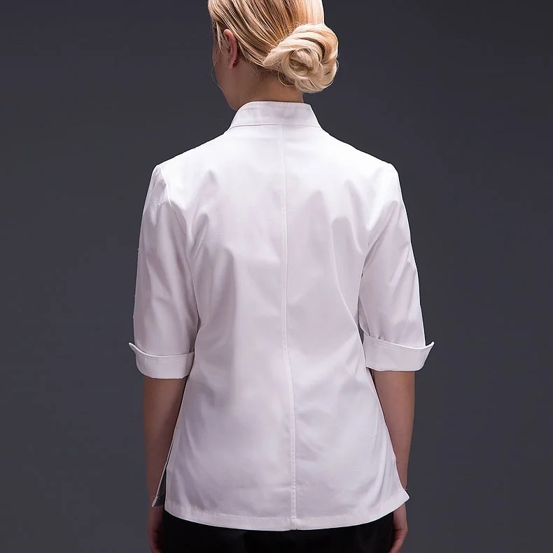 Dames Restaurant Kleding Chef Serveerster Jas Werk Uniform Nieuwe Mode Food Service Barista Wear