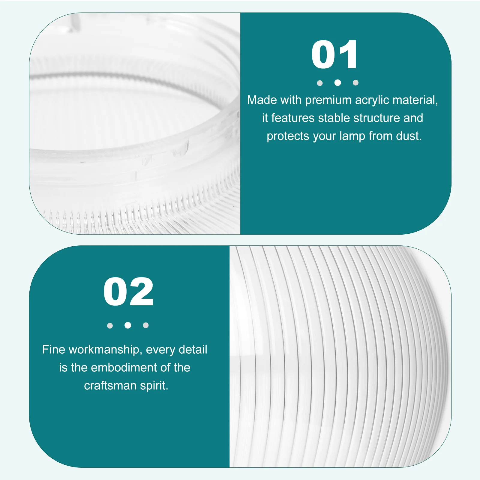 

Acrylic Outdoor Lamp Shade White Thicken Durable Light Wall Lamp Lampshade Protector Wall Light Lampshade