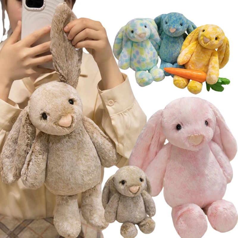 

Little Rabbit Plush Toy Rabbit Doll Animals Soft Dolls Candy Color Bunny Pillow Soft Office Decor Girls Boys Presents Home Decor