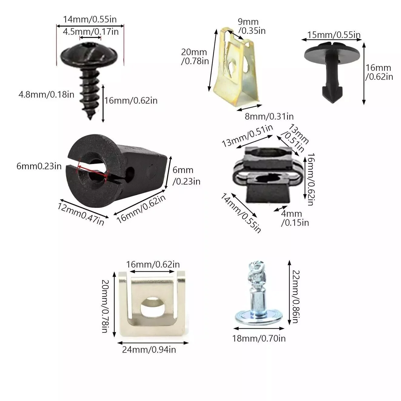 80 PCS Undertray Engine Under Cover Fixing Clips Screw Kit For AUDI A4 A6 A8 TT Auto Parts
