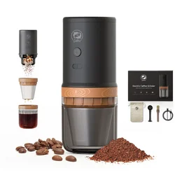 Electric Coffee Grinder Portable USB Rechargeable Coffee Bean Grinder Stainless Steel Core 2in1 Coffee Dripper Coffeeware