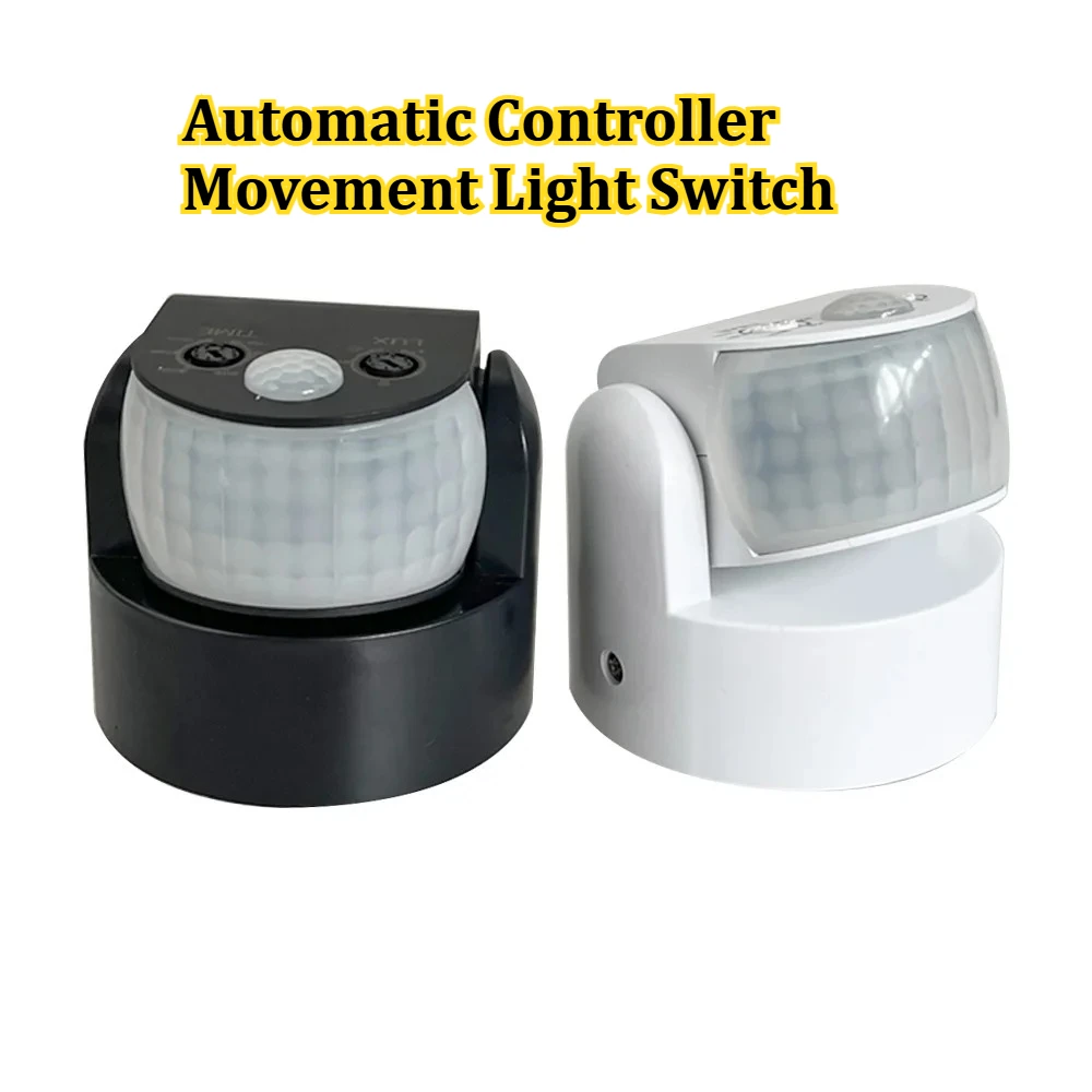 สวิตช์ไฟอัตโนมัติควบคุมการเคลื่อนไหว AC 220V-240V เซ็นเซอร์ตรวจจับความเคลื่อนไหวแบบอินฟราเรด PIR แบบสองหัวตรวจจับ สำหรับภายนอกอาคาร มาตรฐาน IP65