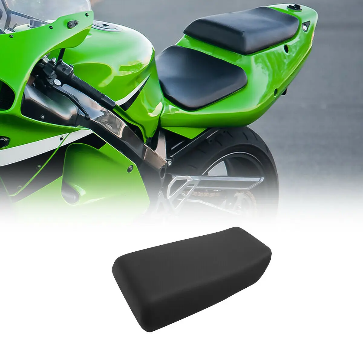 Motorcycle Rear Passenger Seat Cushion Pillion For Kawasaki ZX7R ZX-7R 1996-2003 2002 2001 2000 1999 98 97 black