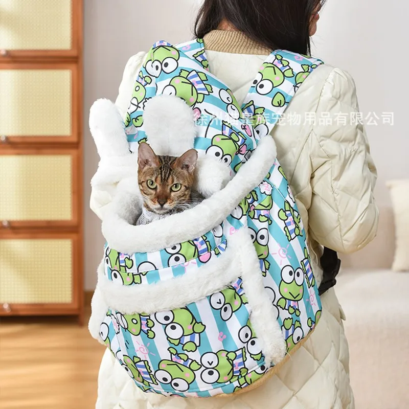 Winter Shoulder Pet Backpack Nest Portable Warm Cat Bag Kitty Cat Nest Small Dog Kennel Pet Nest