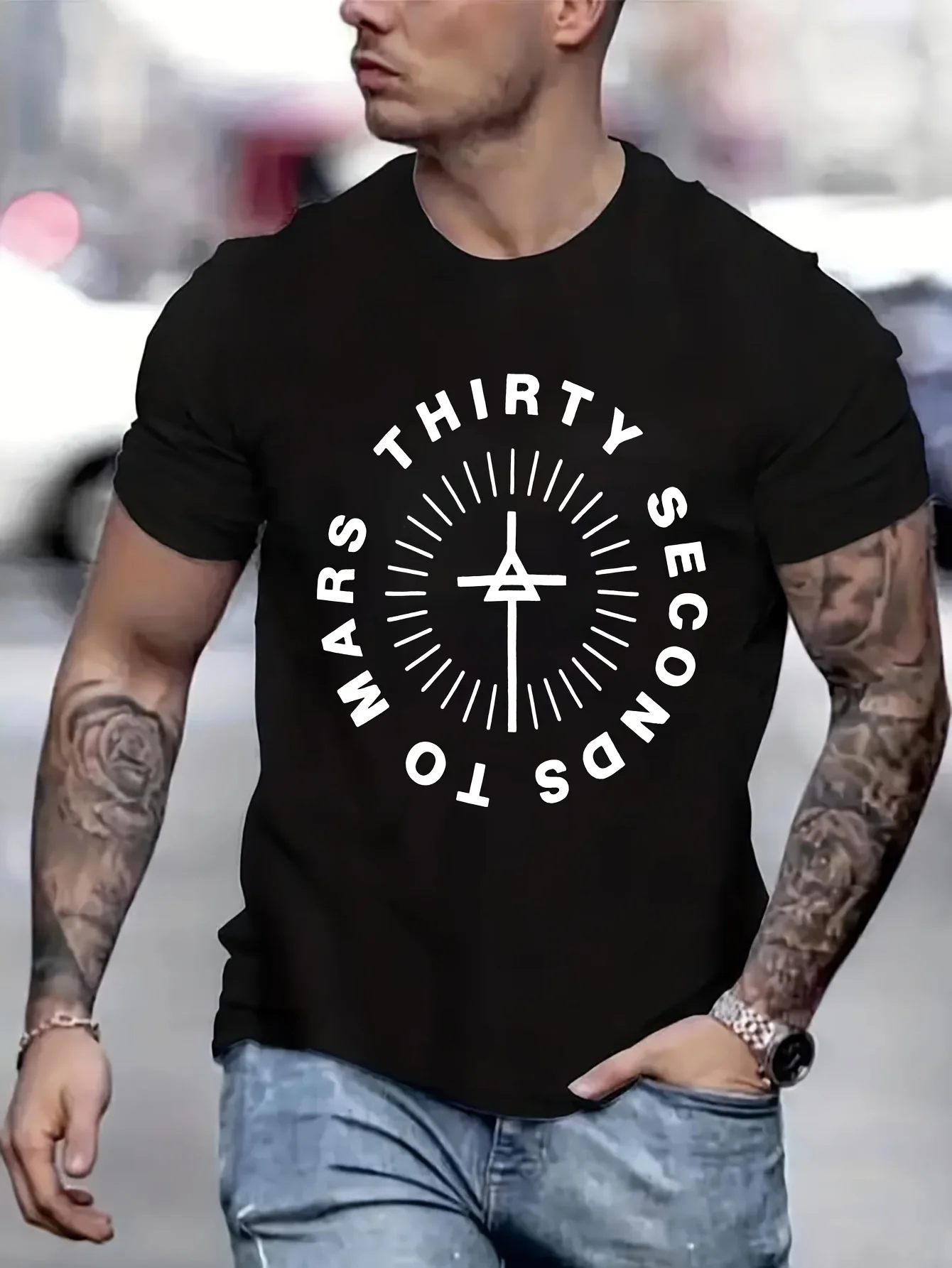 Thirty Second To Mars Active Mens Designer Clothes Printed T-Shirt Funny Shirt Anime Men T shirt Printed T-Shirt B5024125