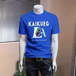 Men's Cotton T-shirt Japan Summer Men Cool Letter Short Sleeve Tee High Quality Green T Shirt O-neck Top Shirt Men Clothing New