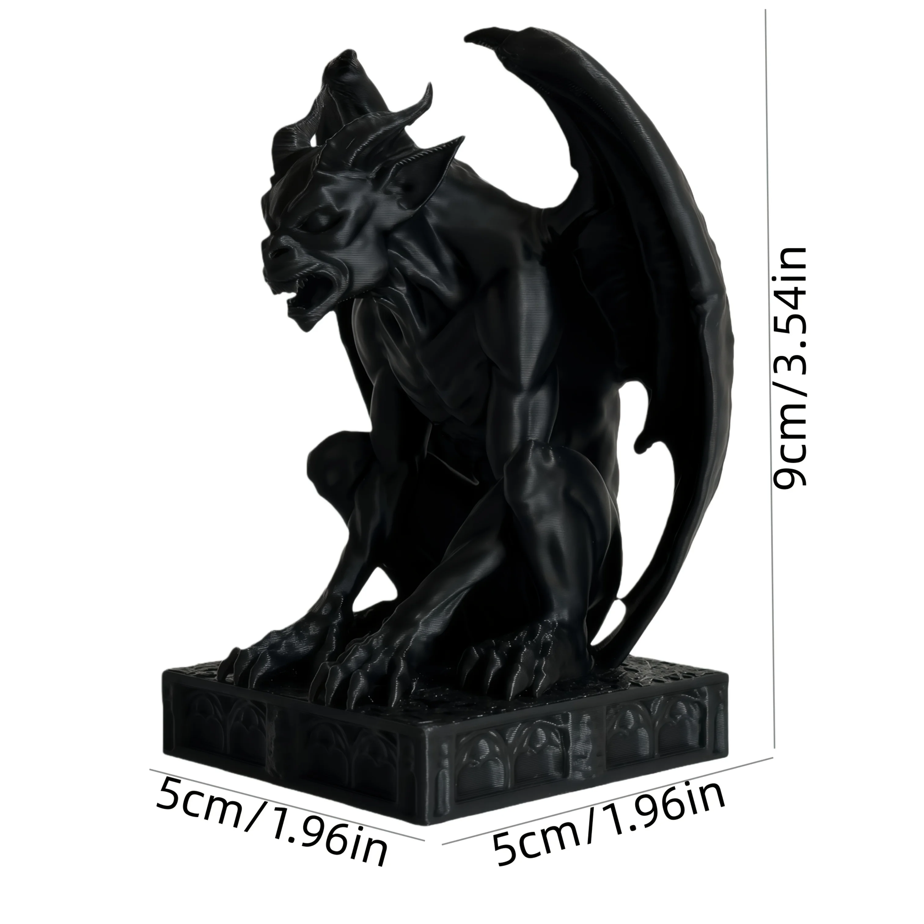 1er-Pack 3D-gedruckte Mutant-Fledermaus-Alien-Wächterfigur, Dekoration für Innen- und Außenbereiche sowie das Armaturenbrett im Auto, kreatives Geschenk für Halloween, Weihnachten – Detail 5