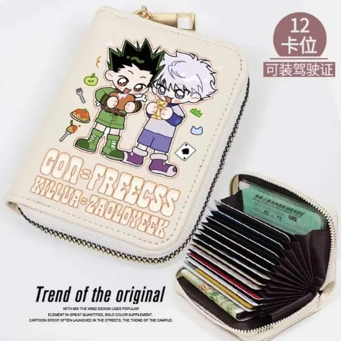 

Anime HUNTER×HUNTER Killua Zoldyck GON·FREECSS Fashion Wallet PU Purse Card Coin Zipper Cash Holder Bag Cosplay Gift B1916 Anime