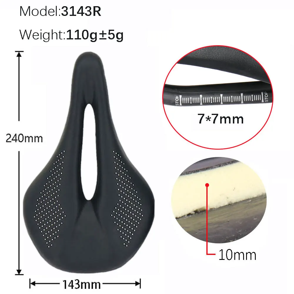 Elitaのカーボン繊維mtbやロードバイク、超軽量革、96グラム、240*143