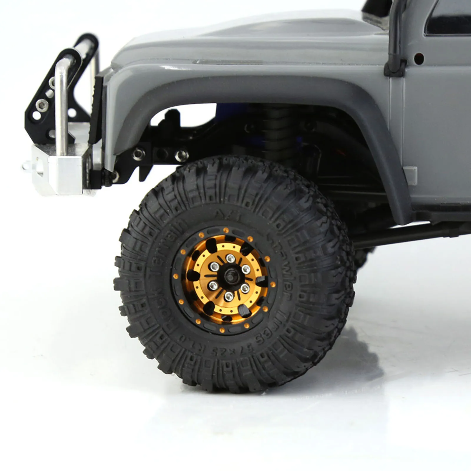 4 Stück scx24 Beadlock-Räder scx24 Reifen 1.0 Beadlock-Räder 1.0 Crawler trx4m Reifen 1/18 1/24 RC Crawler Car Axial AX24 FMS FCX2