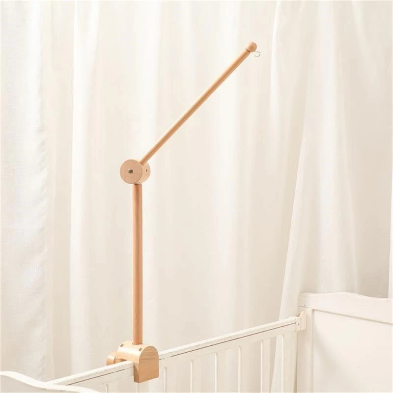 Y4QA CRIB Đồ chơi động giữ giá đỡ vòng vòng tay lắp ráp khung bằng gỗ bedbell bedbell mobile bear bé tắm