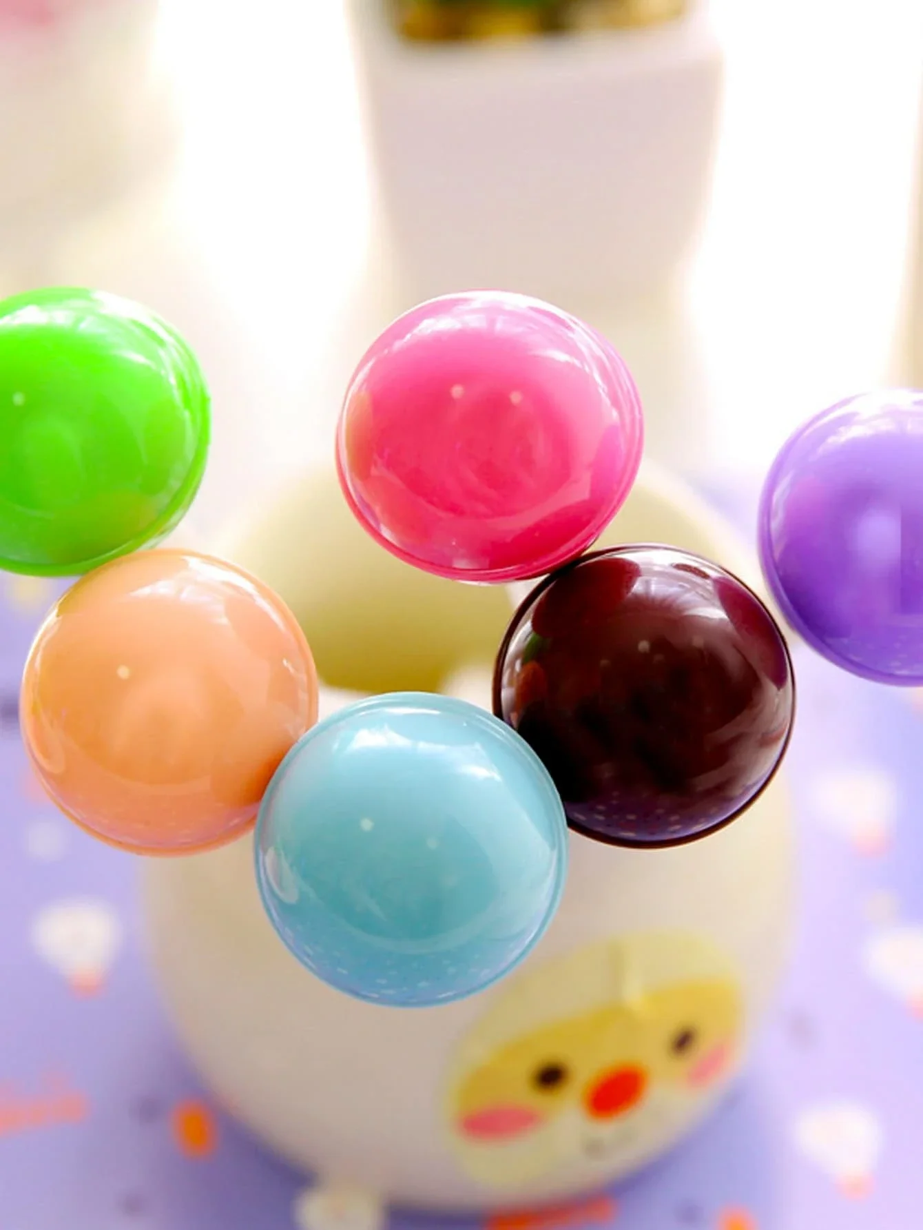 4pcs Random Color Creative Lollipop Shaped Neutral Pens, 0.5mm Black Refill, Suitable For Study And Office