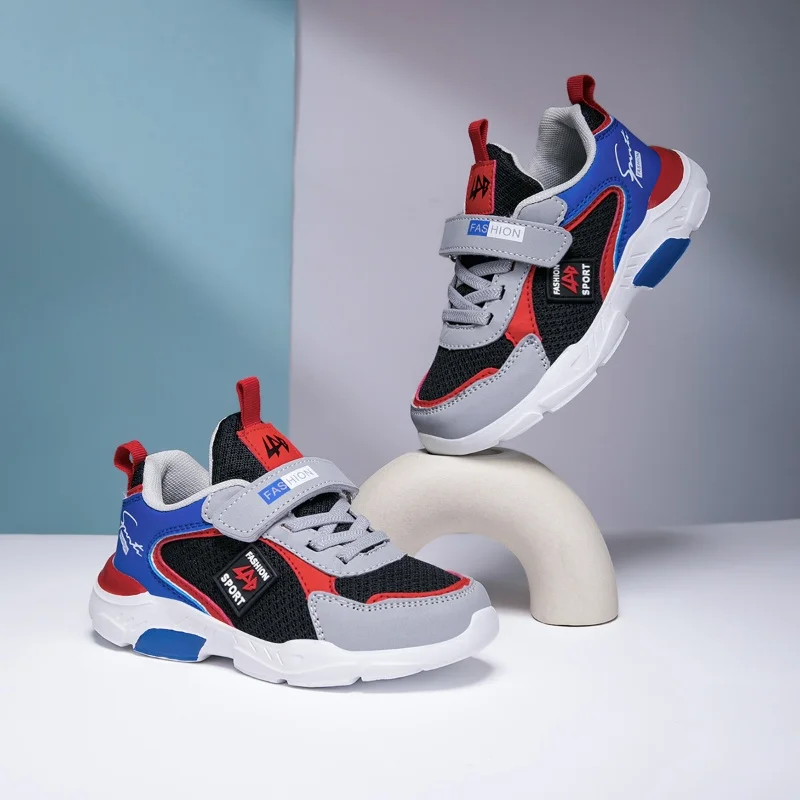 2025New أحذية رياضية الأطفال أحذية رياضية غير رسمية للبنين تنفس الصيف شبكة أطفال هوك وحلقة الطلاب الفتيات مدرسة احذية الجري #4