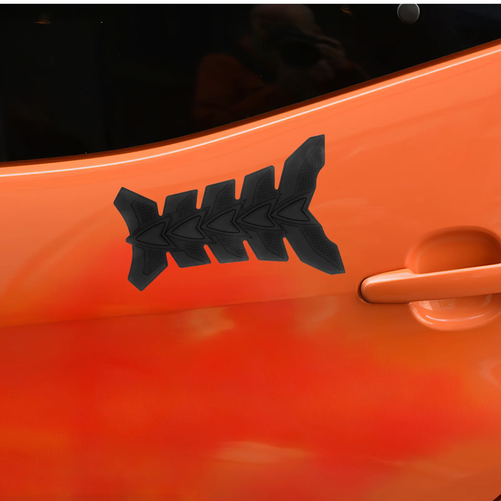 

Fishbone Car Sticker 3D Rubber Decal High-Strength Adhesive Universal Hood Car Decoration Self-Adhesive Auto Body Sticker