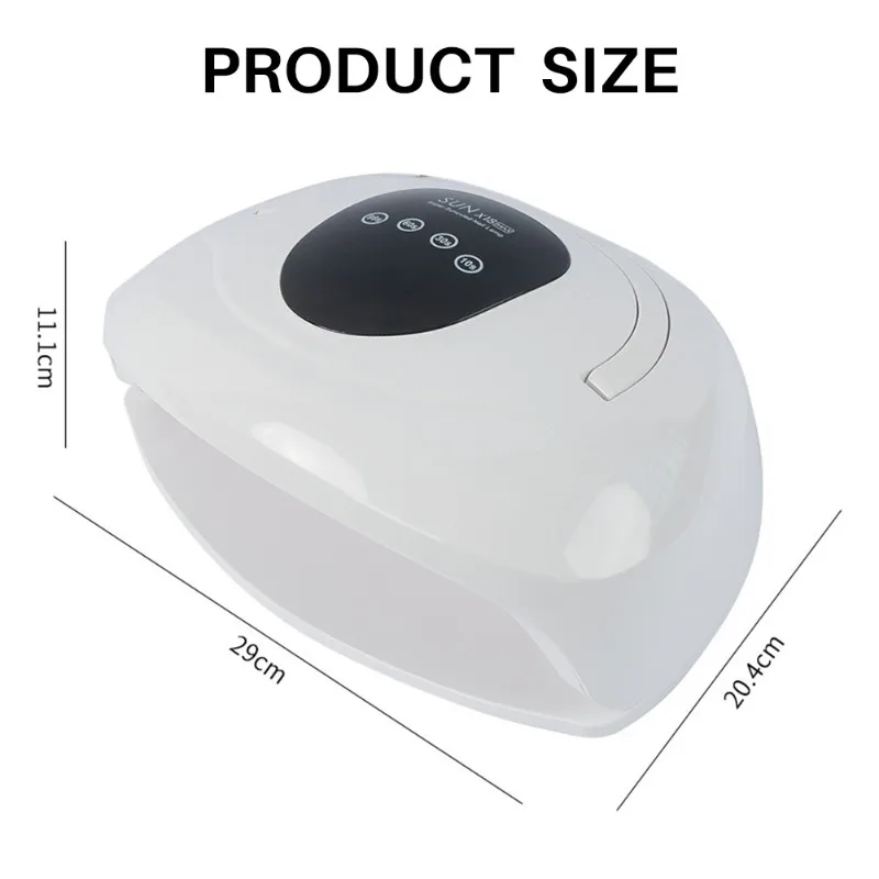 AB68 UV LED Nail Lamp 72 Leds With LCD Screen 4 Timer Settings For Fast-Drying Gel Nails Polish Nail Dryer Salon Tool US Plug