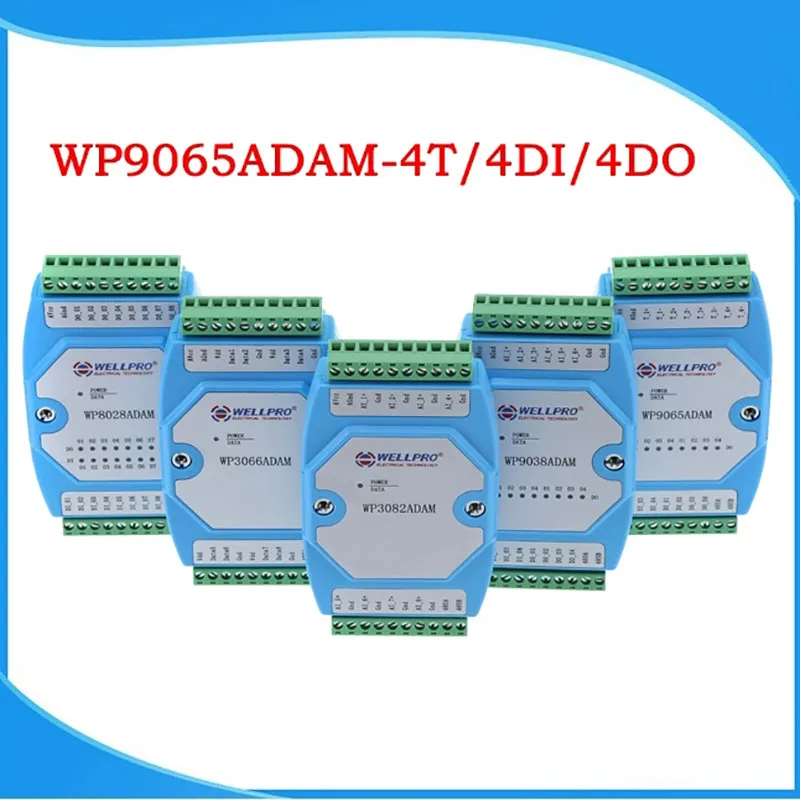 

K-type thermocouple temperature acquisition module 4T/4DI/4DO digital input/output RS485 MODBUS RTU communication - WP9065ADAM
