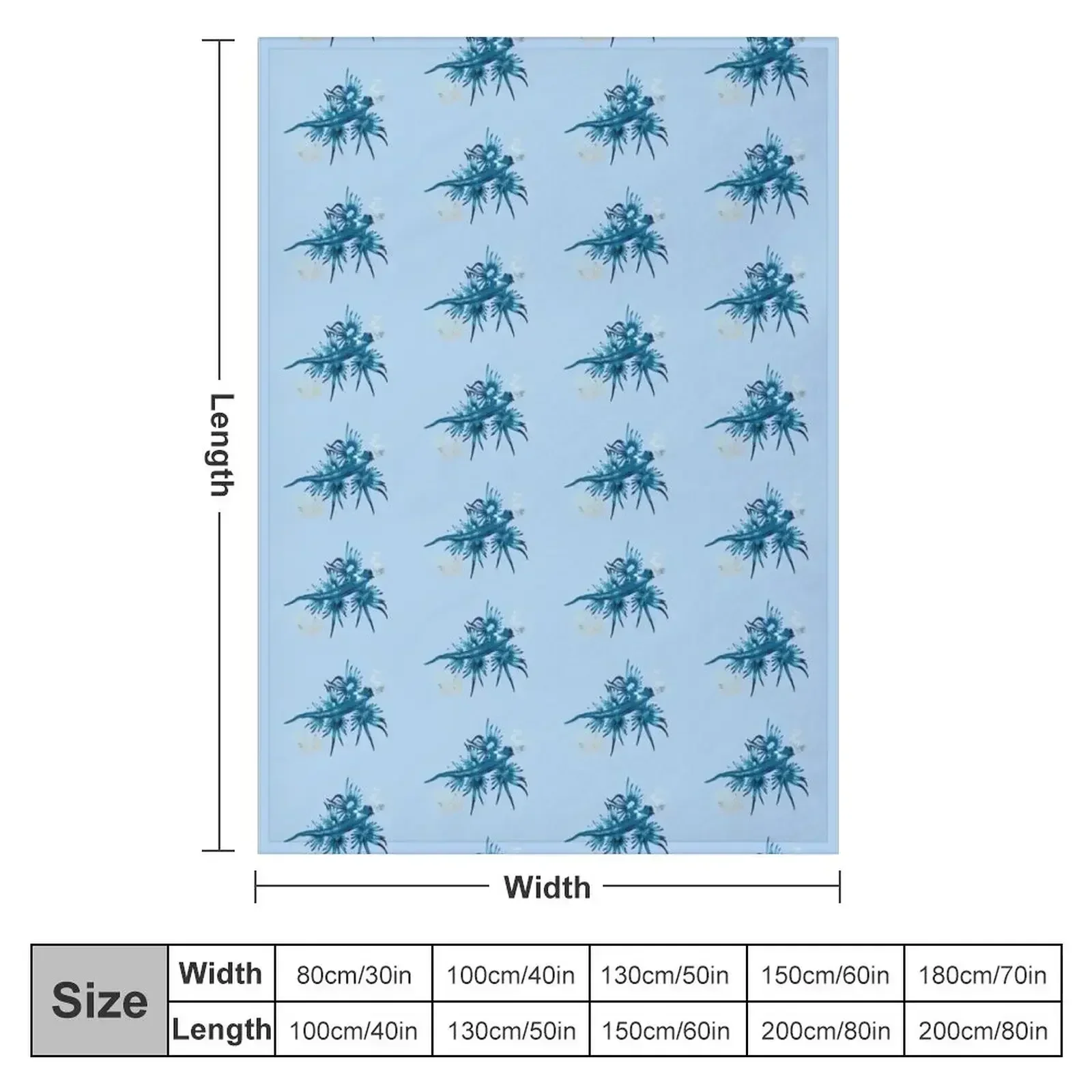 Blue Dragon,Glaucus Atlanticus Sea slug Throw Blanket wednesday warm for winter Plush Sleeping Bag Blankets