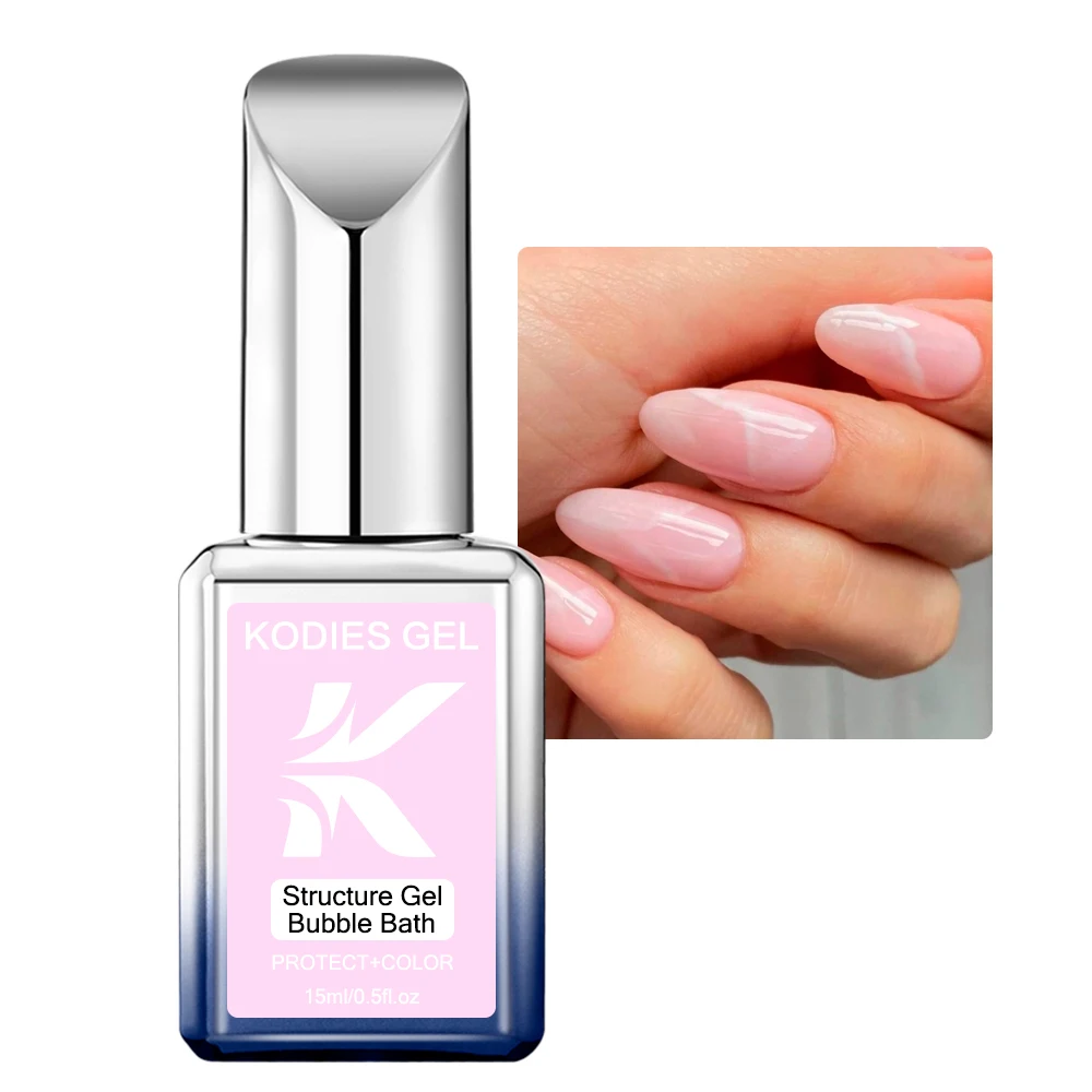 KODIES GEL Base en caoutchouc Gel vernis bain moussant Camouflage couleur manteau tremper UV Pastel ongles Gel vernis laque manucure française