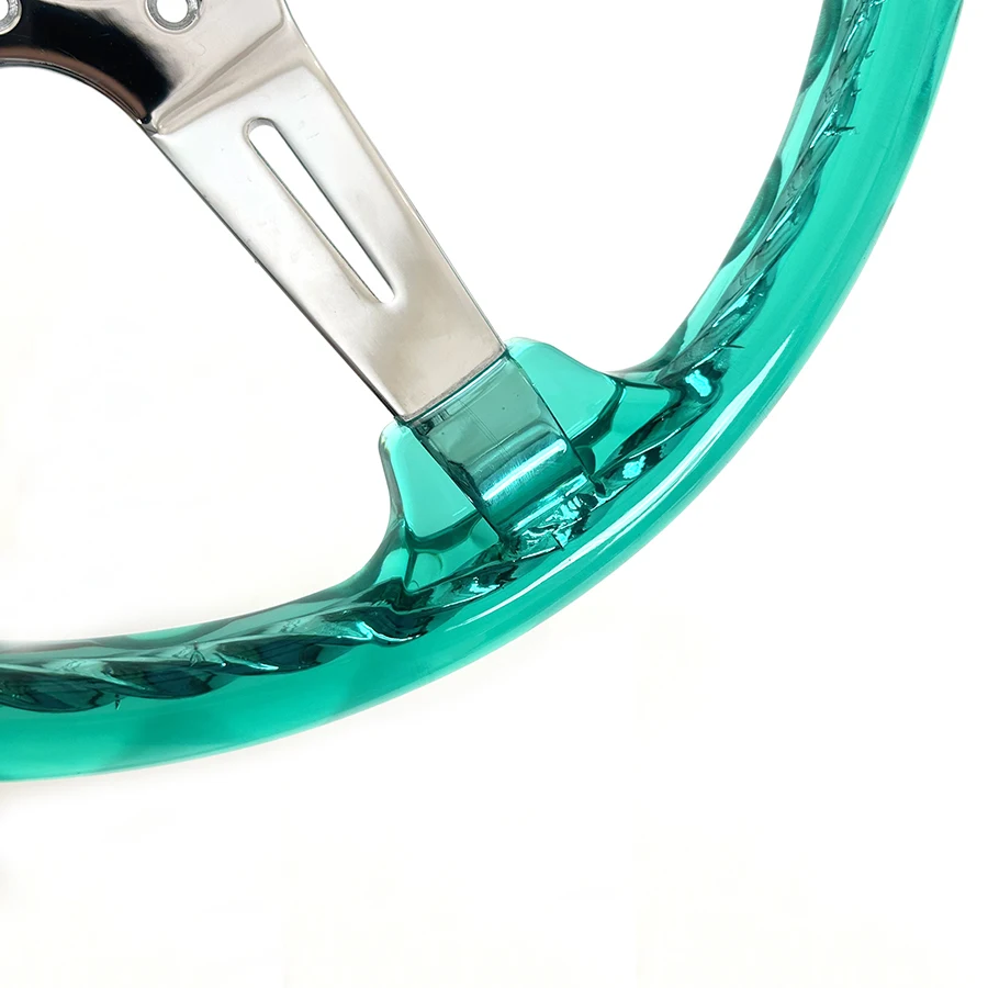 350mm Hitman Twist Crystal Acrylic Steering Wheel Clear