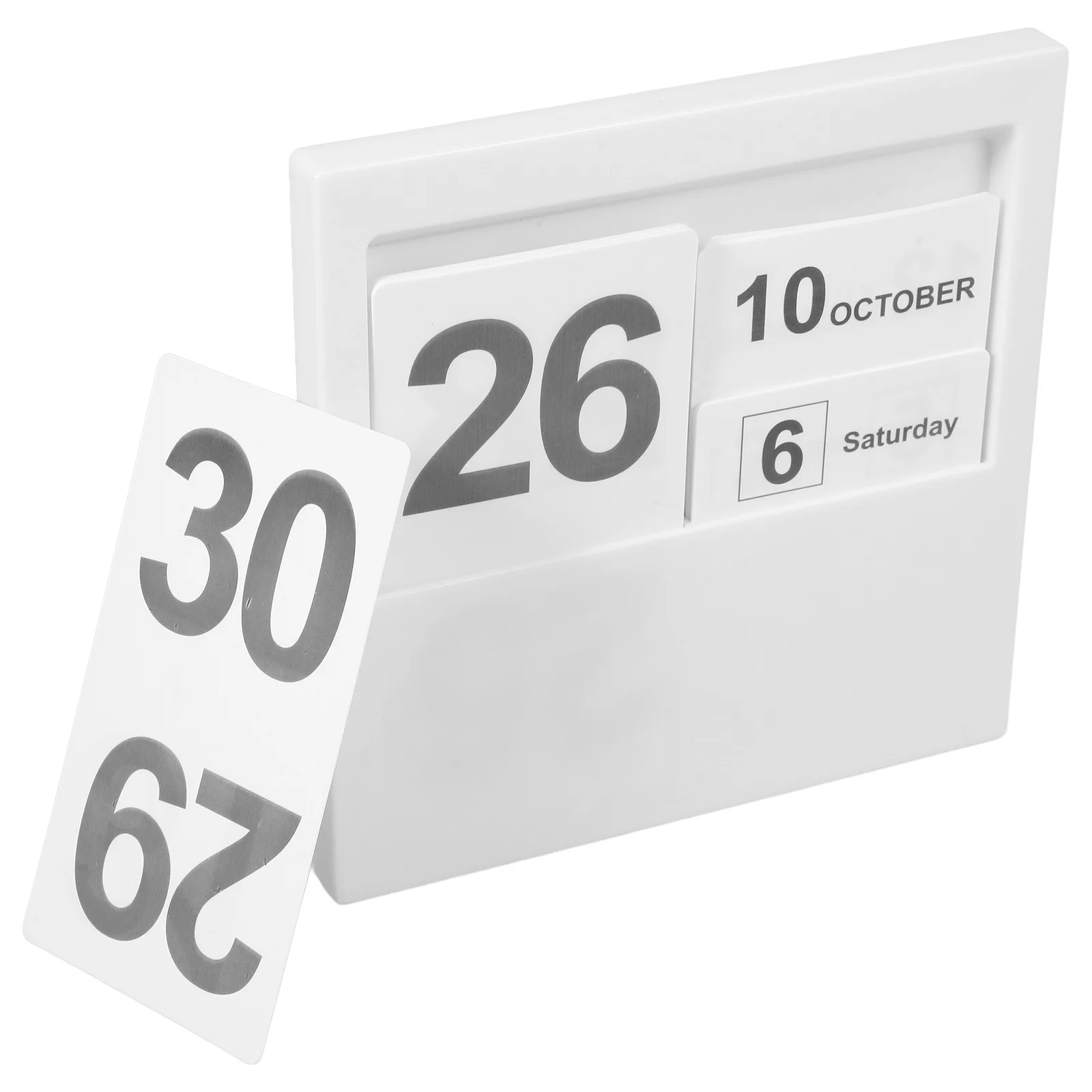 

Wooden Desk Calendar Manual Perpetual Block Design Decorative Table Calendar Office Home Daily Decor Office Accessory