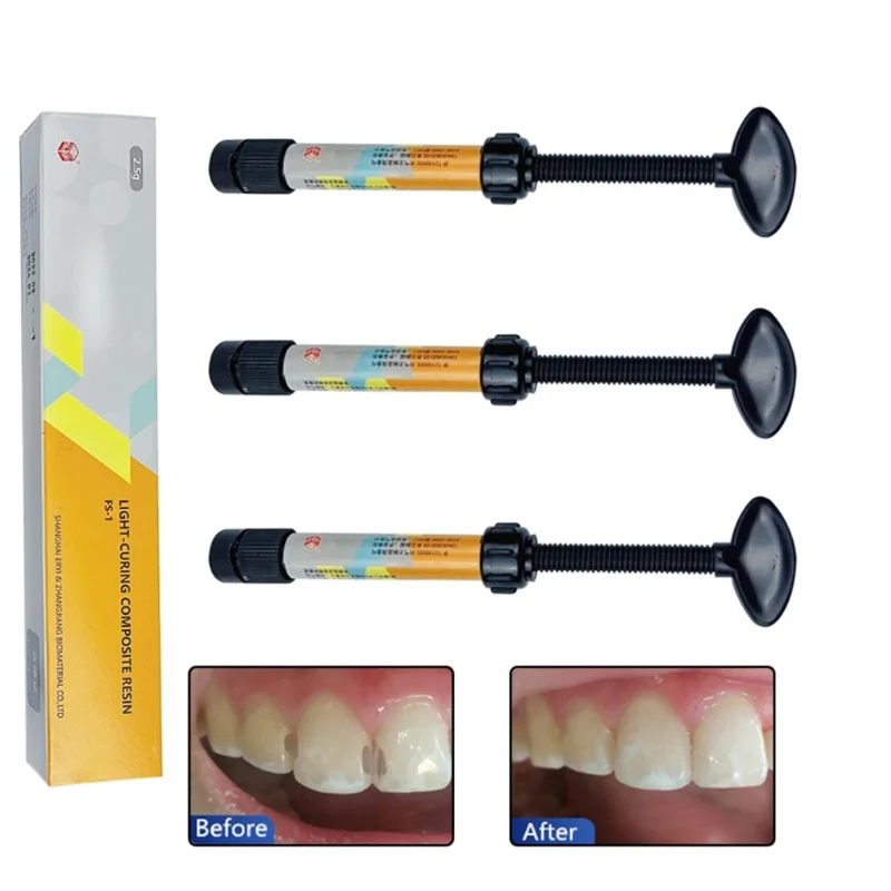 Dental Light Curing Composite Resin Universal Adhesive Bonding Filling Material A1 A2 A3 2.5g
