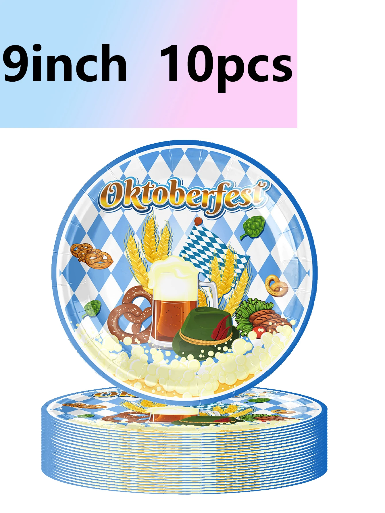 10-teiliges Bierfest-Party-Set Bayerisches Bier Geburtstagsparty-Set Camping Reise Partyzubehör – Detail 3