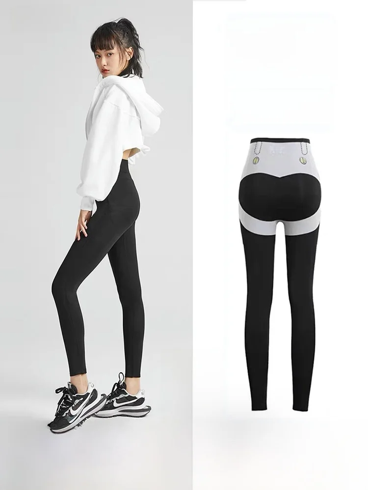 

Женские брюки для йоги из воловьей кожи с высокой талией, длинные брюки с подтяжкой живота, брюки Barbi Sle, базовый слой