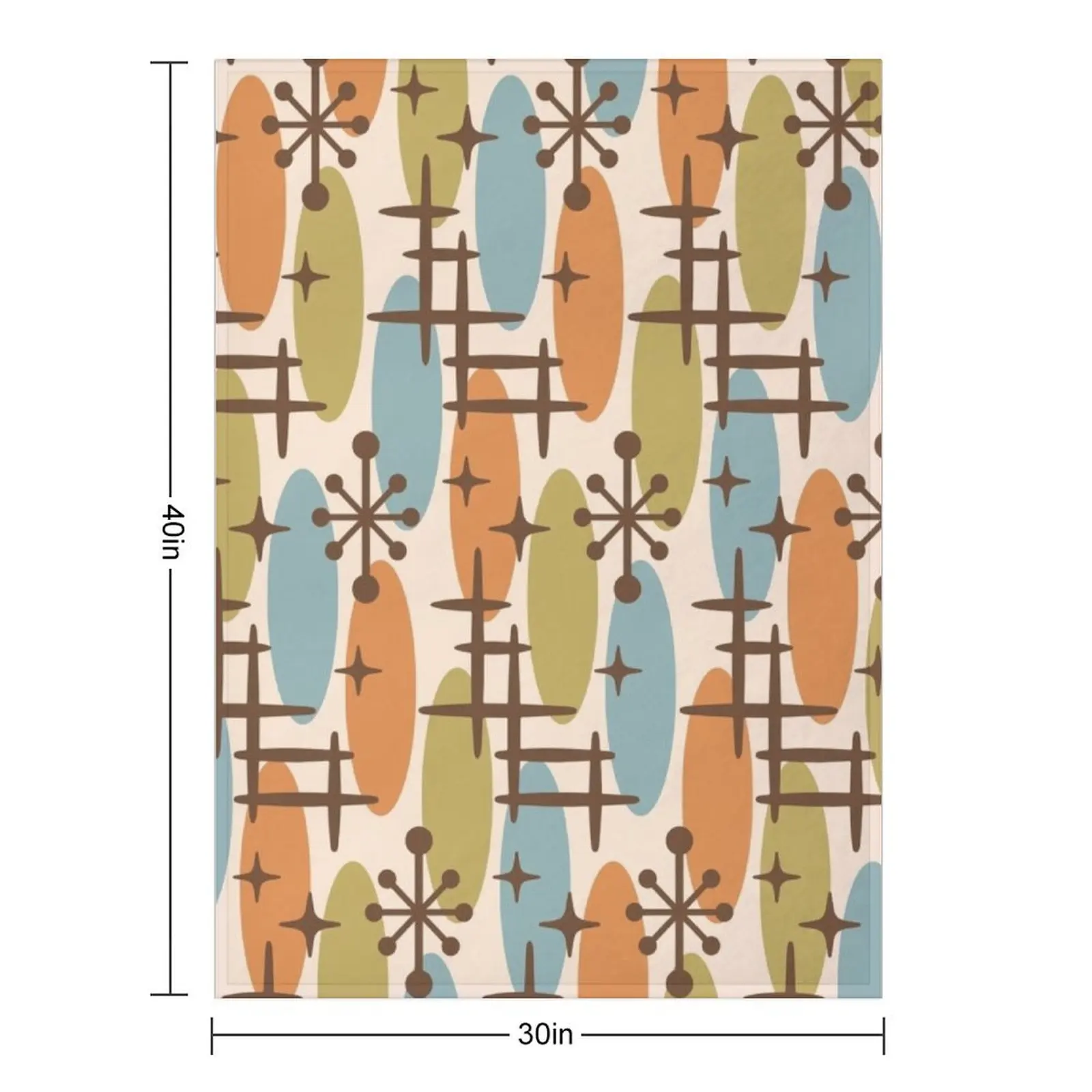 Colorful Mid Century Modern Cosmic Surfer Pattern 135 Throw Blanket blankets ands Shaggy for babies Polar Blankets