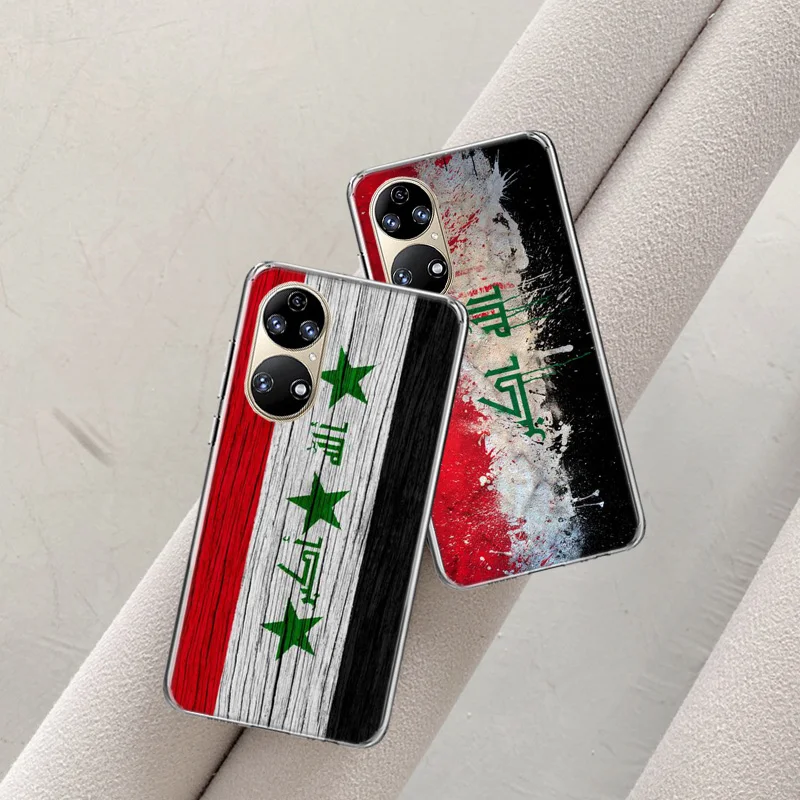 Iraqi Iraq National Flag Phone Case For Huawei P50 Pro P40 P30 Lite P20 P10 Mate 40 Pro 30 20 Lite 10 Cover Shell Coque