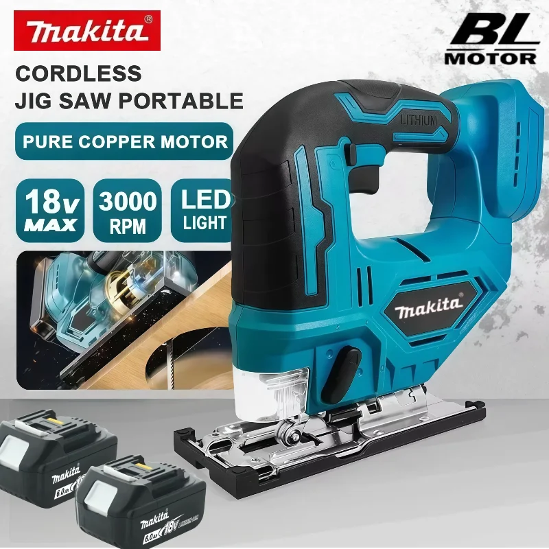 

Makita DJV182 wholesale Cordless Jigsaw:18V,300W,0-2700rpm,80mm Stroke,±45° Cutting Angle,For Wood/Plastic/Metal Cutting Jobs