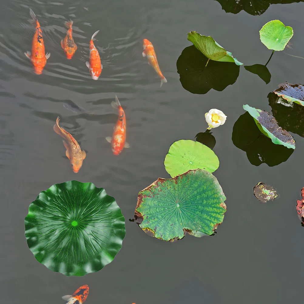

3pcs Artificial Lotus Leaves For Fish Tank Pond Decor Aquarium Garden Water Pool Floating Ornament Fake Plant Decoration
