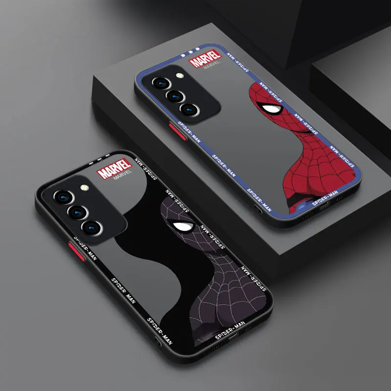 Cool Spider-Man Frosted Translucent Phone Case For Samsung Galaxy A03 Core A02 A10 A12 A20 A21 A50 A70 S A01 A04E A05 A11