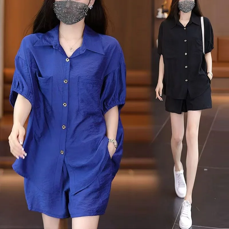 

Faionable Casual ort Sve Свободный комплект из двух предметов с одной пуговицей Прямое тело PE Всесезонный цвет irt And ...